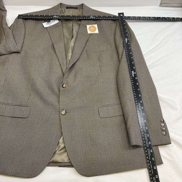 Chaps Ralph Lauren Blazer Men 46R Multicolor Polyester 2 Button Front Sport Coat - Picture 13 of 13